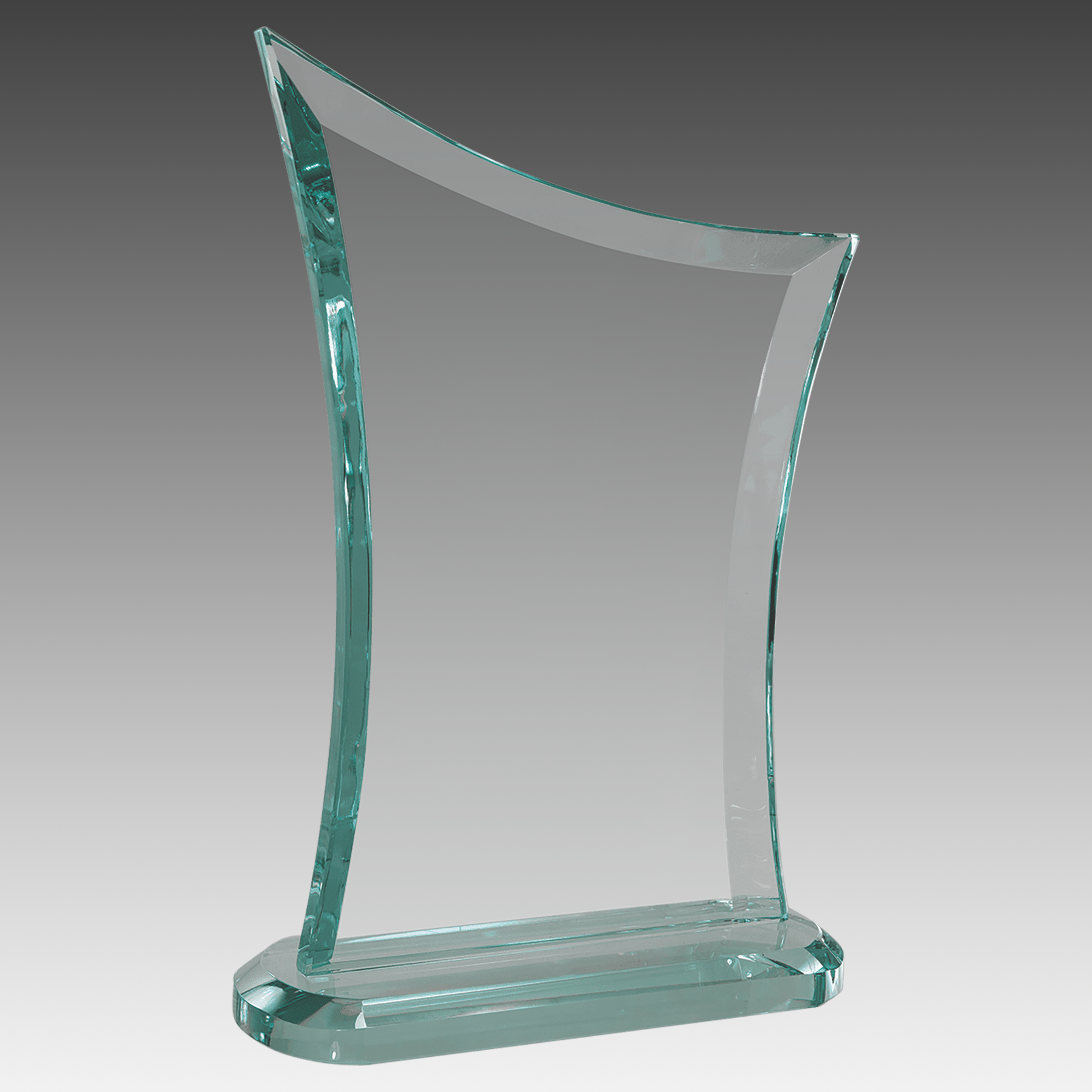 Jade Glass Award with Oval Shaped Base - AGT10