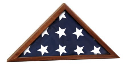 25.5" x 12.75" Genuine Walnut Flag Display Case