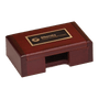 4.4" x 2.875" Rosewood Finish Business Card Box