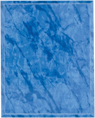 12" x 15" Bright Blue Marble Finish Plaque