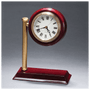 Rail Station Style Desk Clock on Rosewood High Gloss Base - CLK46
