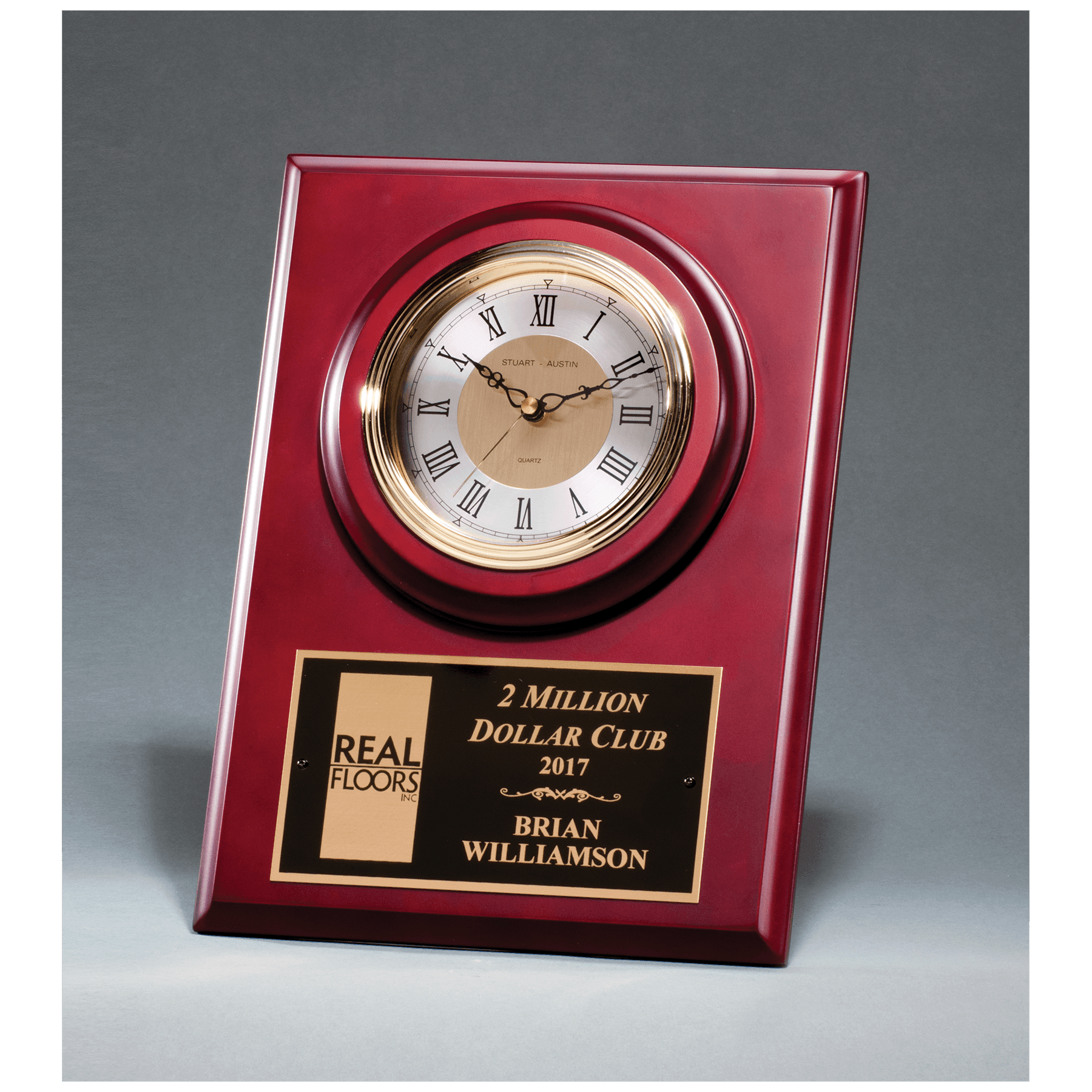 Cherry Finish Clock Plaque