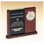 Rosewood Piano Finish Clock w/Two Eng Plates