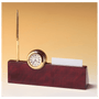 Golfball Clock on Business Card Holder w/Pen
