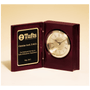 Rosewood Piano Finish Book Clock w/ Plate
