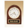 4.25" x 3.5" Rosewood Piano Finish Desk Clock w/Black Plate