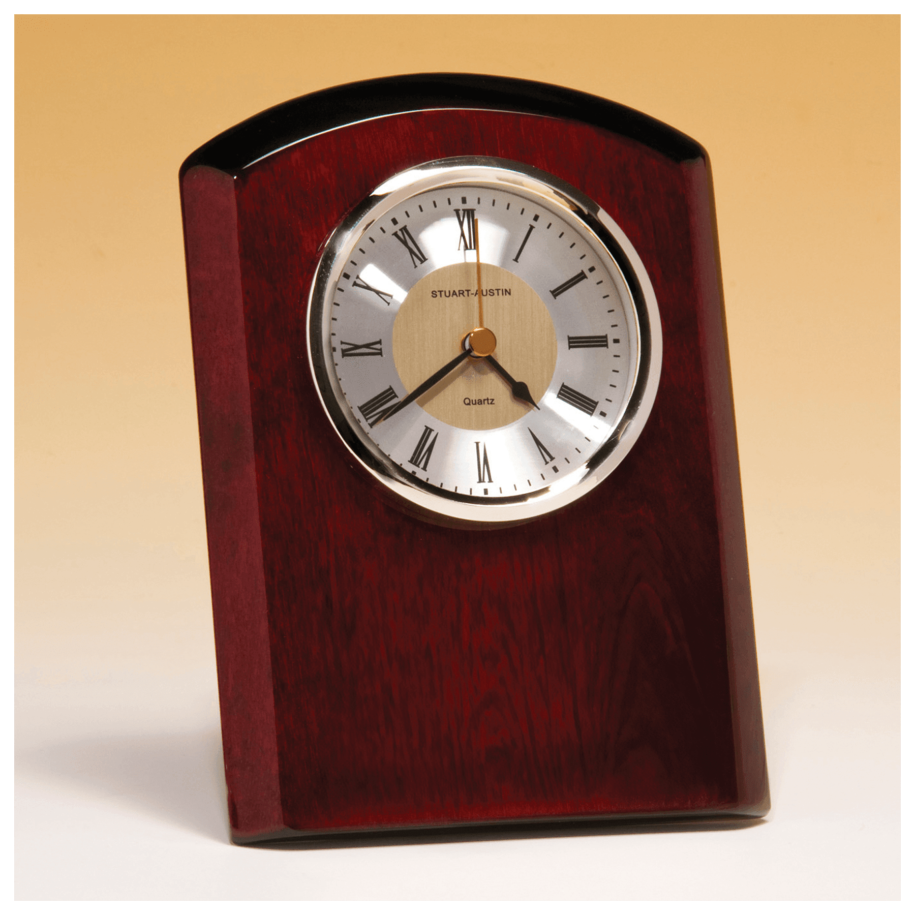 Rosewood Piano Finish Clock w/Diamond Spun Dial - CLK72