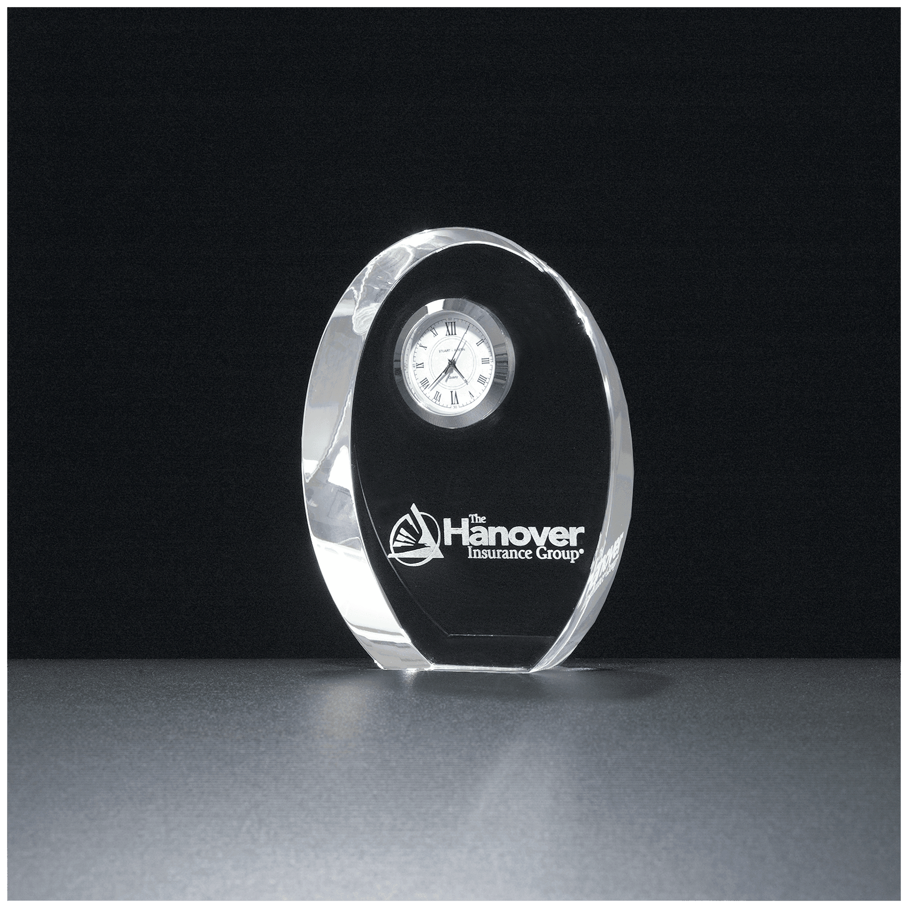 3.875" x 4.875" Crystal Clock