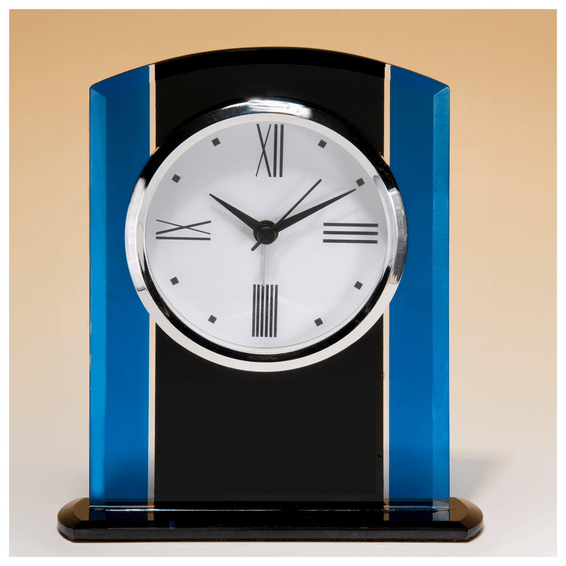 Glass Clock, Bezel, Three Hand Movement - CLK77