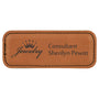 3.25" x 1.25" Rawhide Leatherette Badge Blank with Magnet