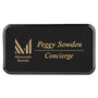 3" x 1.5" Black/Gold Leatherette Round Corner Badge & Frame