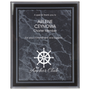 7" x 9" Black Marble Border Clear-Plaq Acrylic