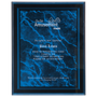 7" x 9" Blue Marble Border Clear-Plaq Acrylic