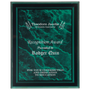 7" x 9" Green Marble Border Clear-Plaq Acrylic
