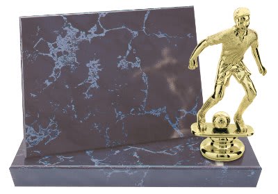 6.75" x 4.75" Black Marble Finish Standup Plaque