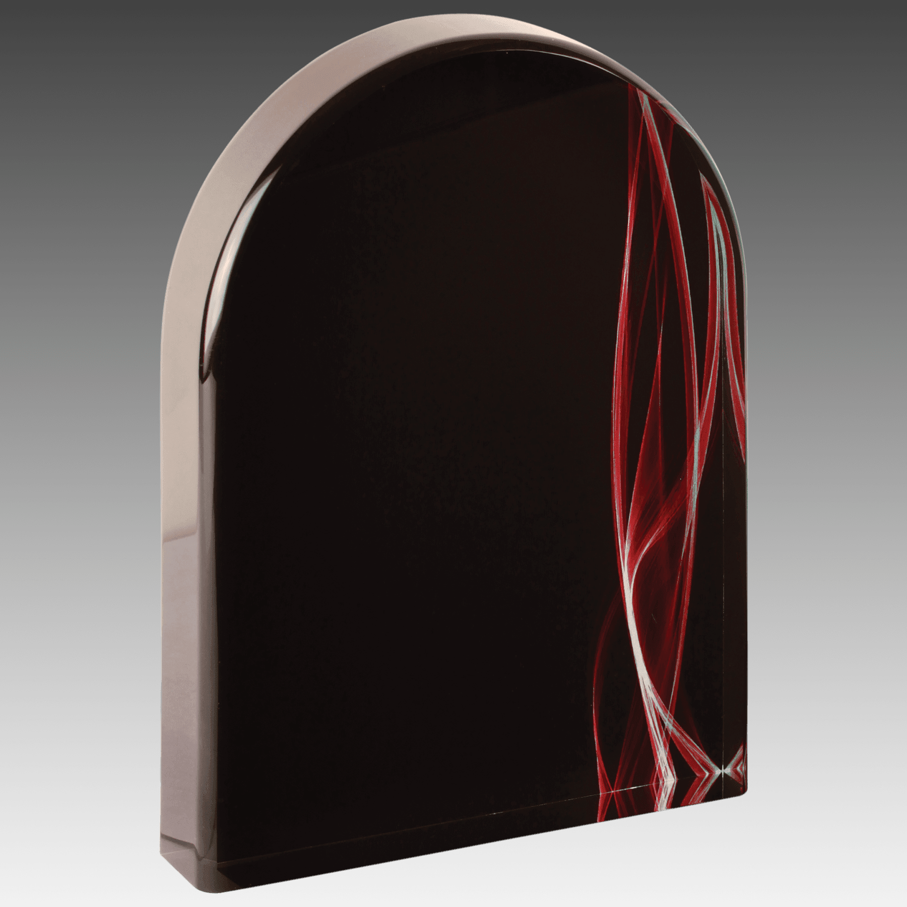 7" Arch Red Vapor Acrylic