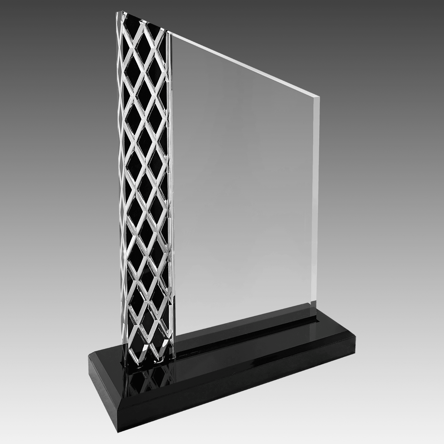 8" Black Unite Diamond Ice Acrylic