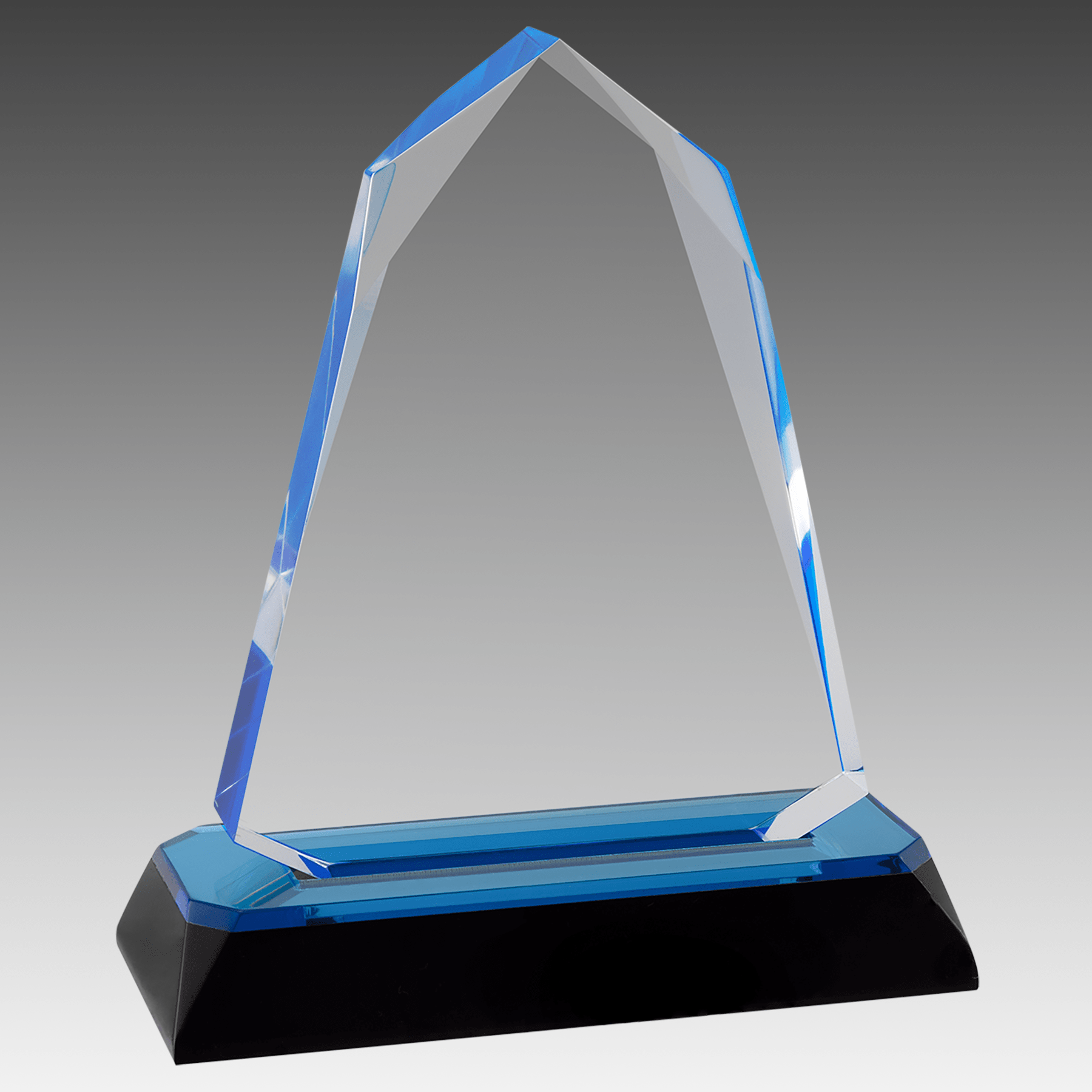 5.75" Blue Halo Diamond Corner Base Impress Acrylic
