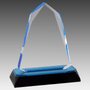 5.75" Blue Halo Diamond Corner Base Impress Acrylic
