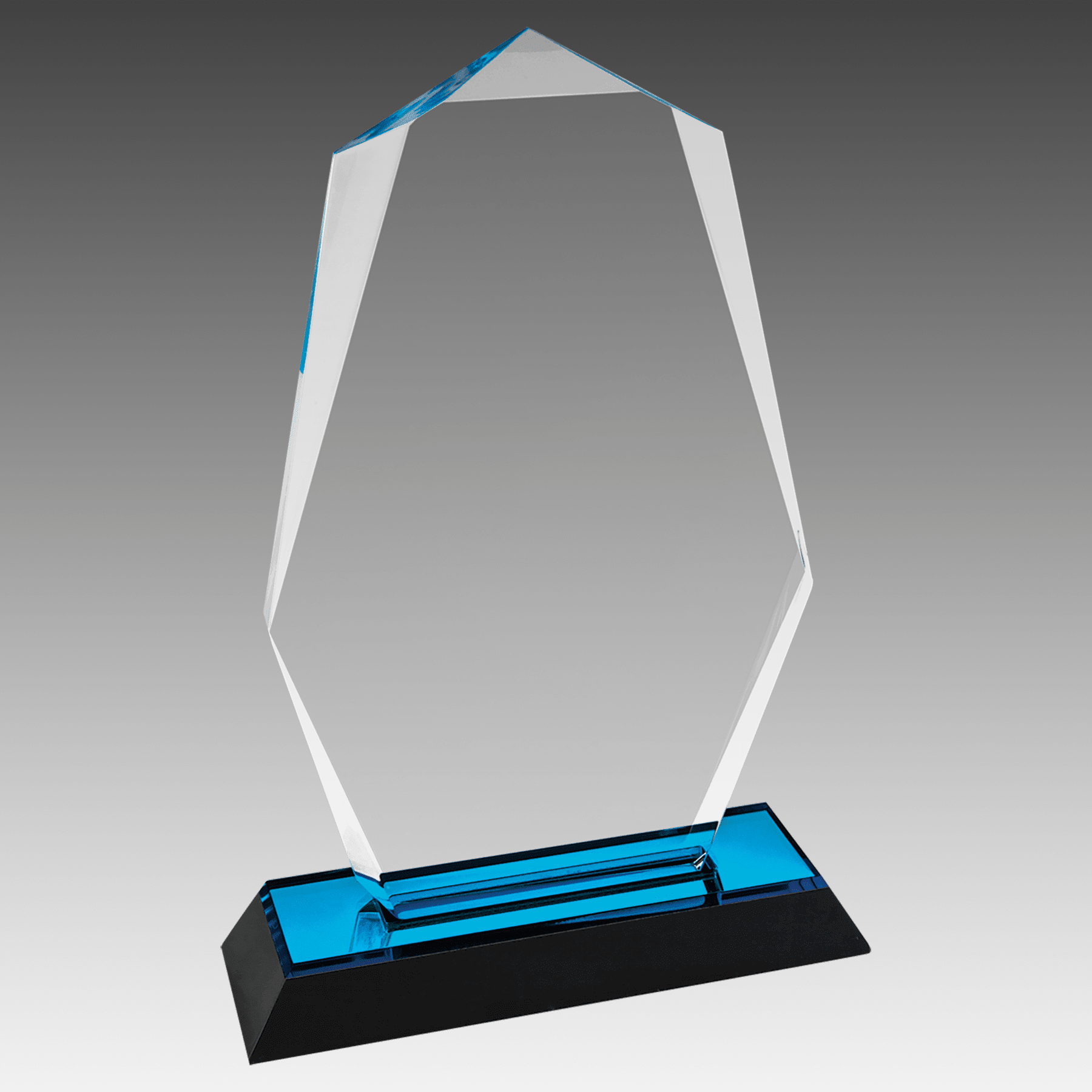 8" Blue Octagon Point Impress Acrylic