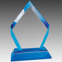 6" Blue Frosted Base Diamond Impress Acrylic