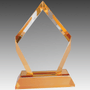6" Gold Frosted Base Diamond Impress Acrylic
