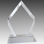 6" Silver Frosted Base Diamond Impress Acrylic