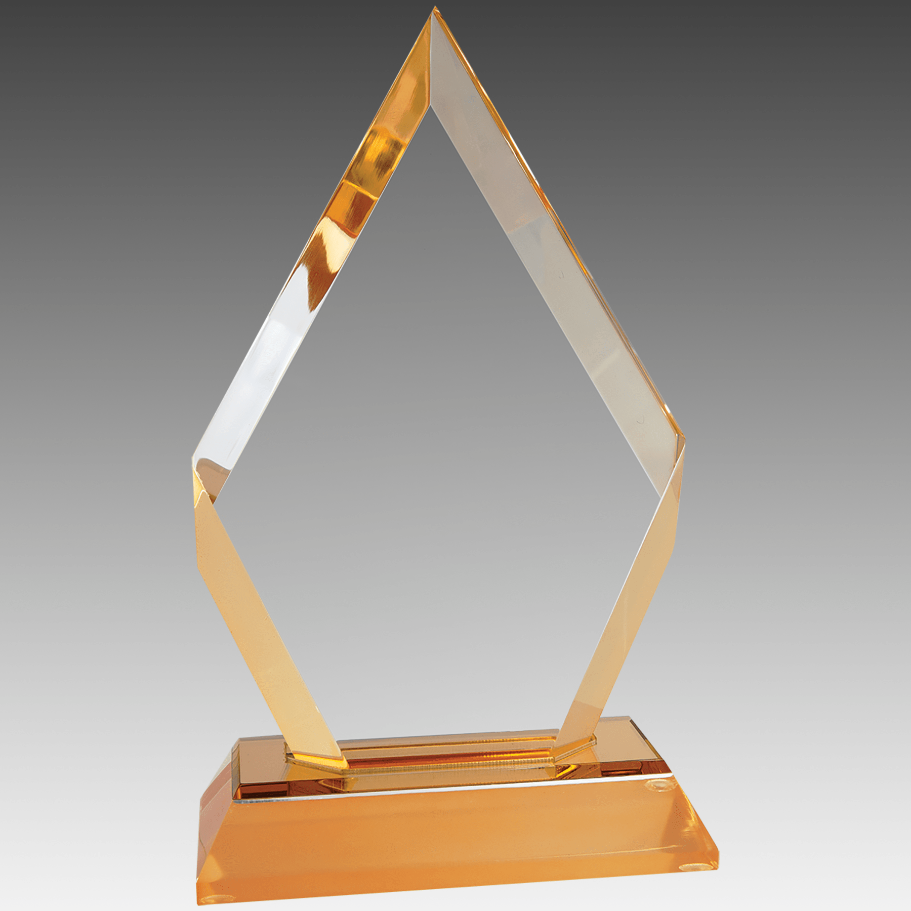 7" Gold Frosted Base Diamond Impress Acrylic