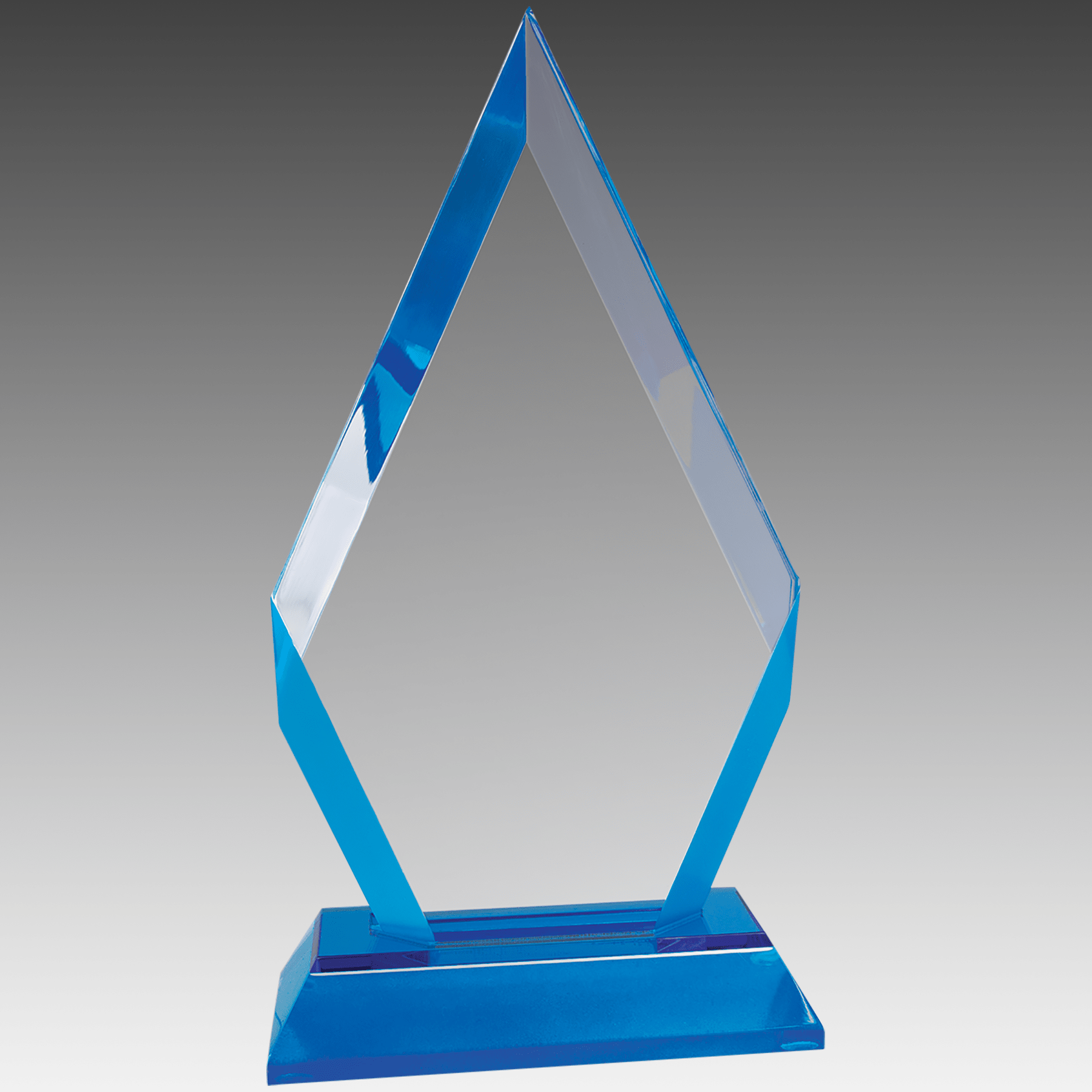 8" Blue Frosted Base Diamond Impress Acrylic