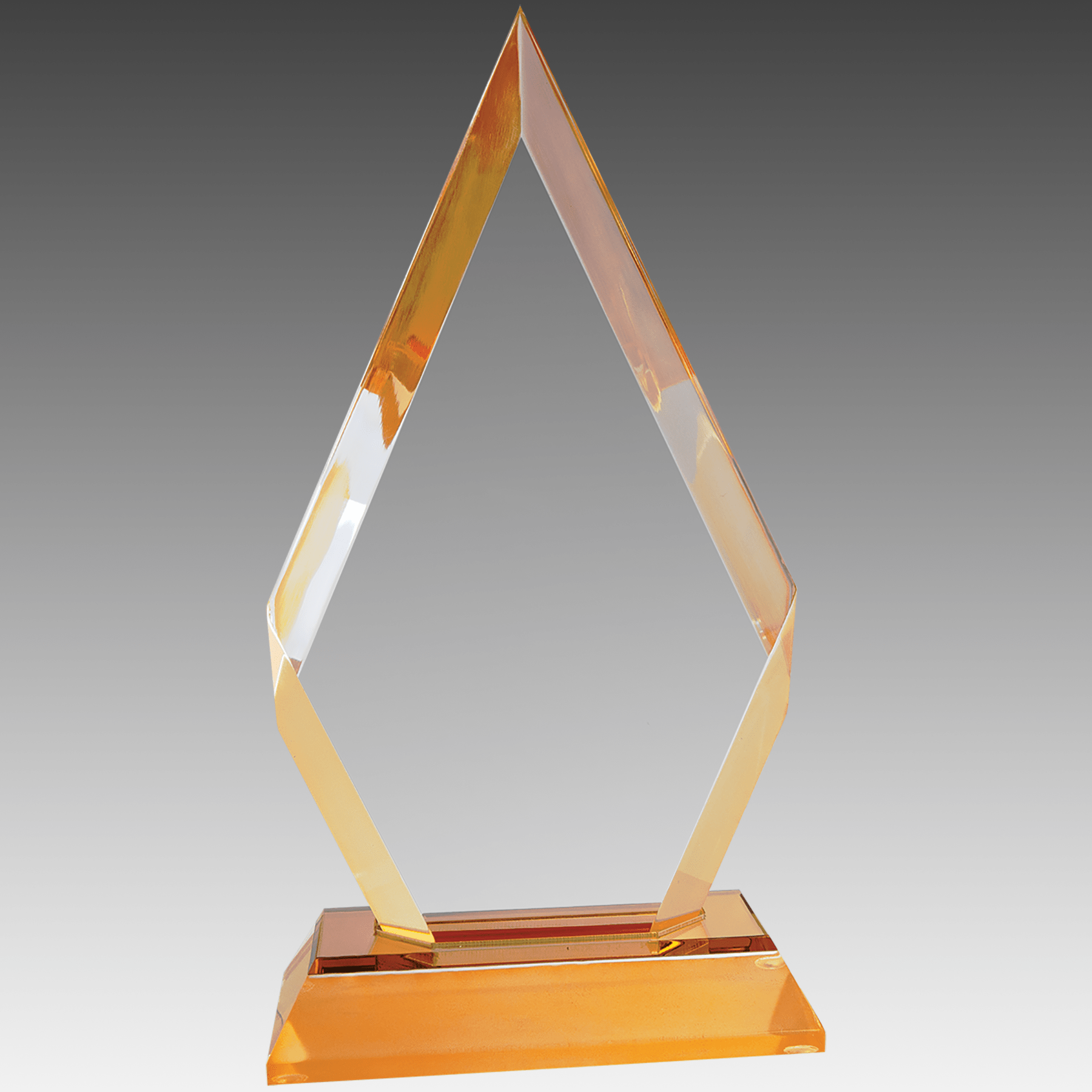 8" Gold Frosted Base Diamond Impress Acrylic
