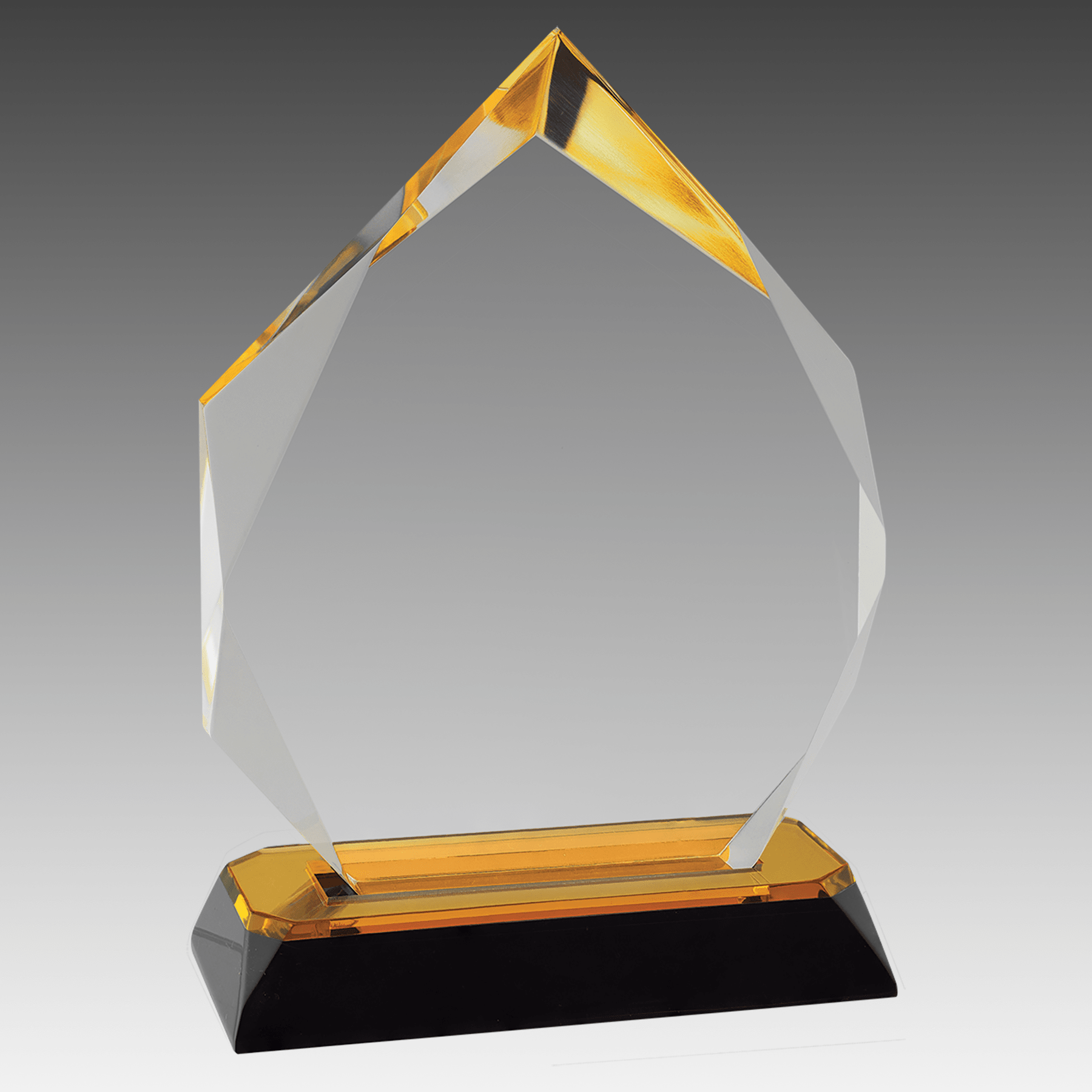 6.75" Gold Diamond-Diamond Corner Base Impress Acrylic