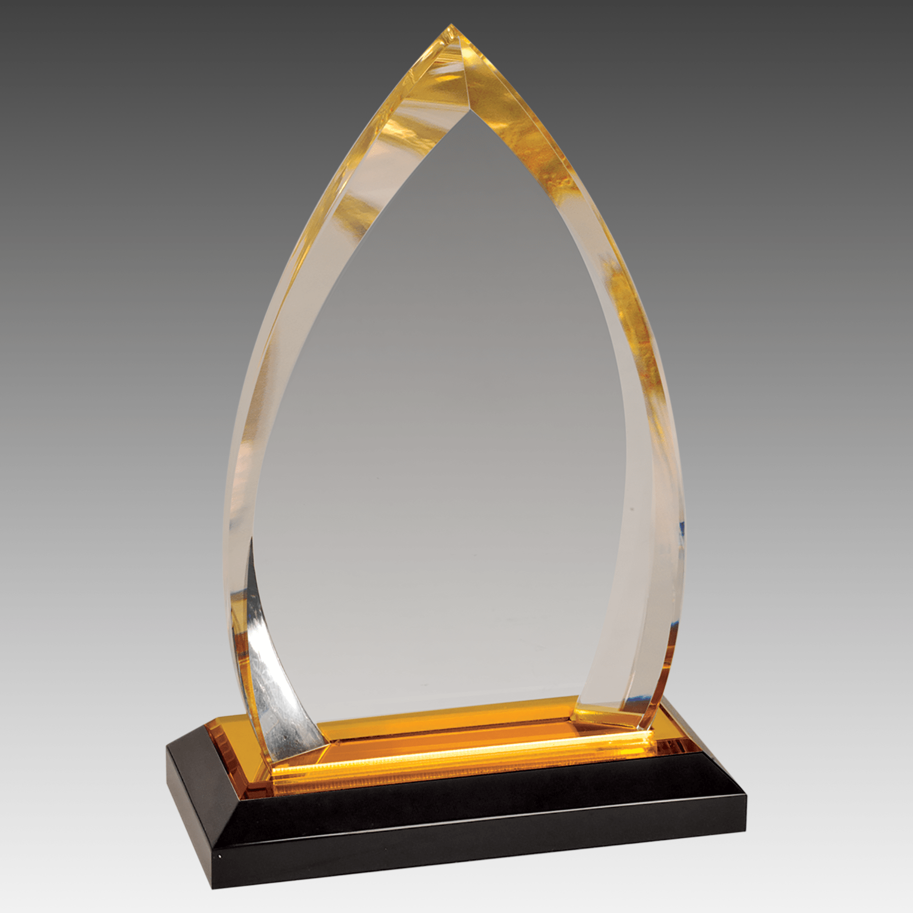 7.75" Gold Oval Impress Acrylic