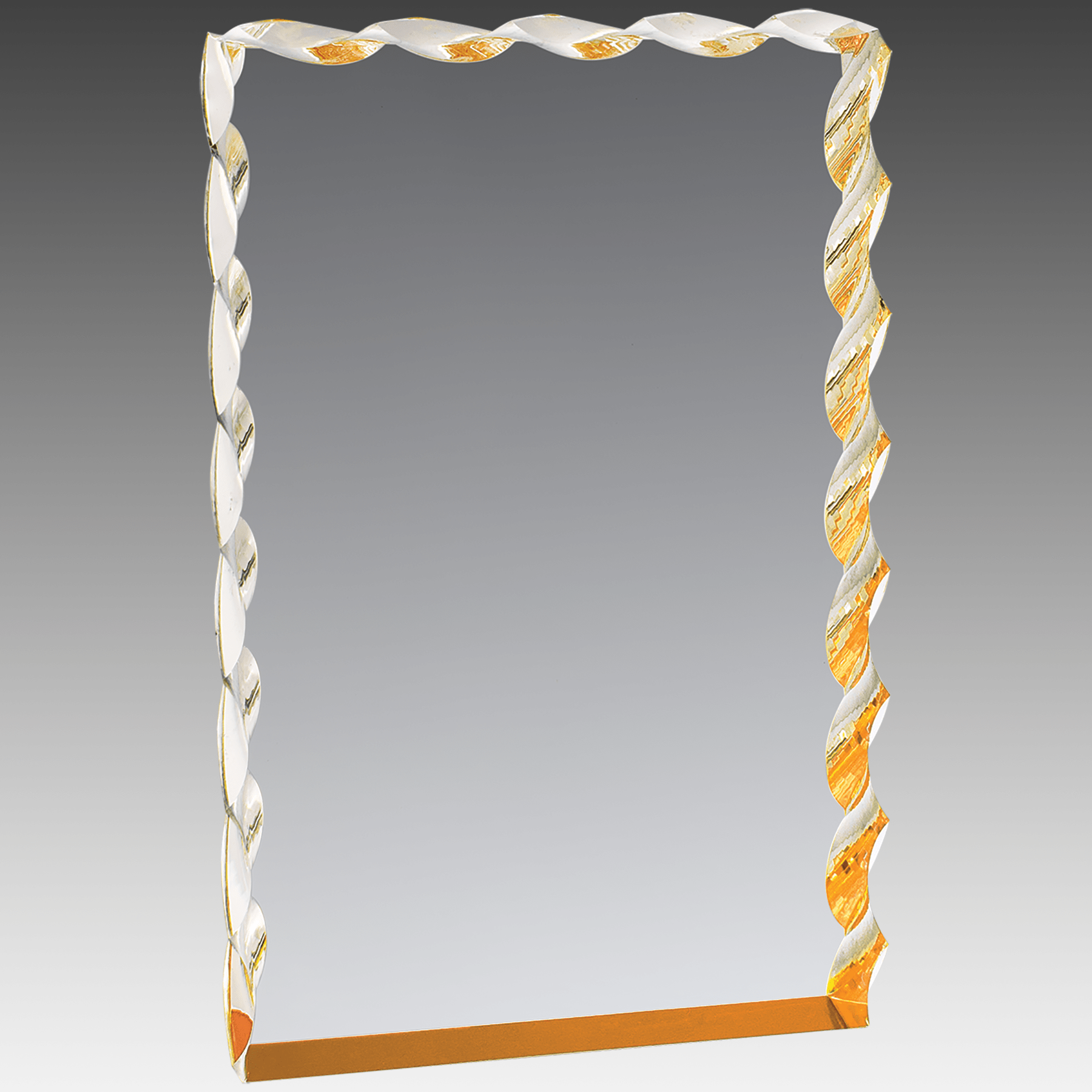 4" x 6" Gold Wave Edge Acrylic