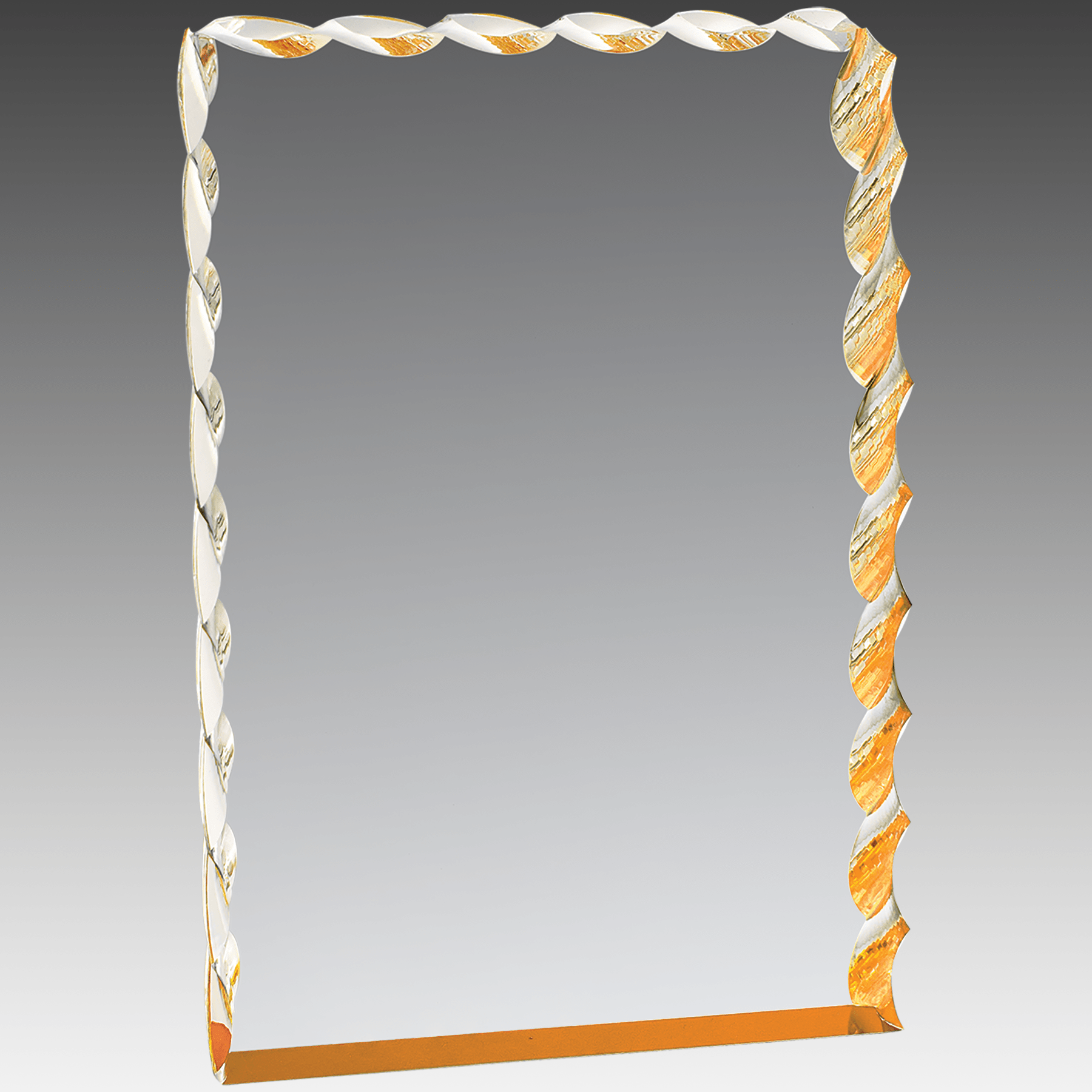 5" x 7" Gold Wave Edge Acrylic