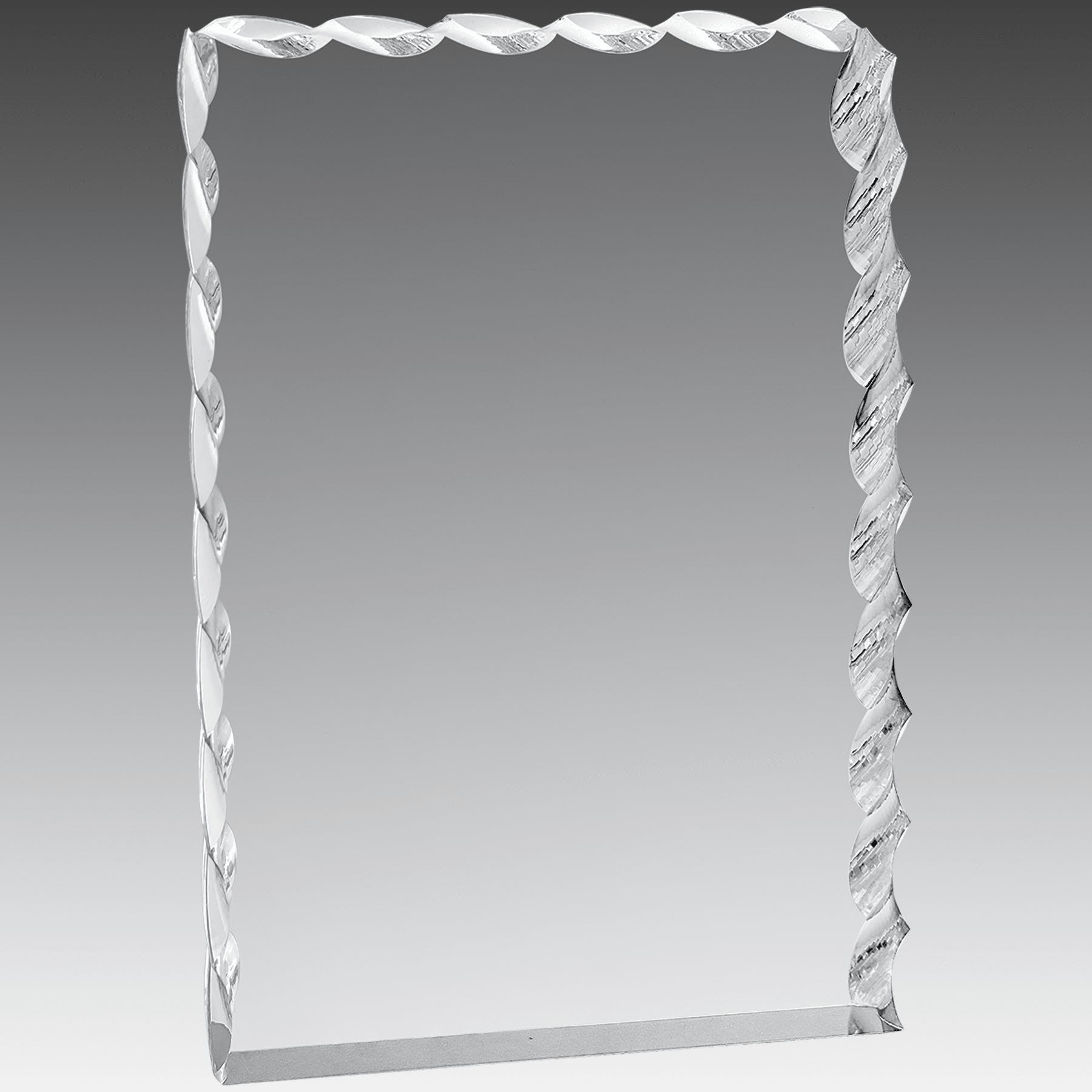 5" x 7" Silver Wave Edge Acrylic