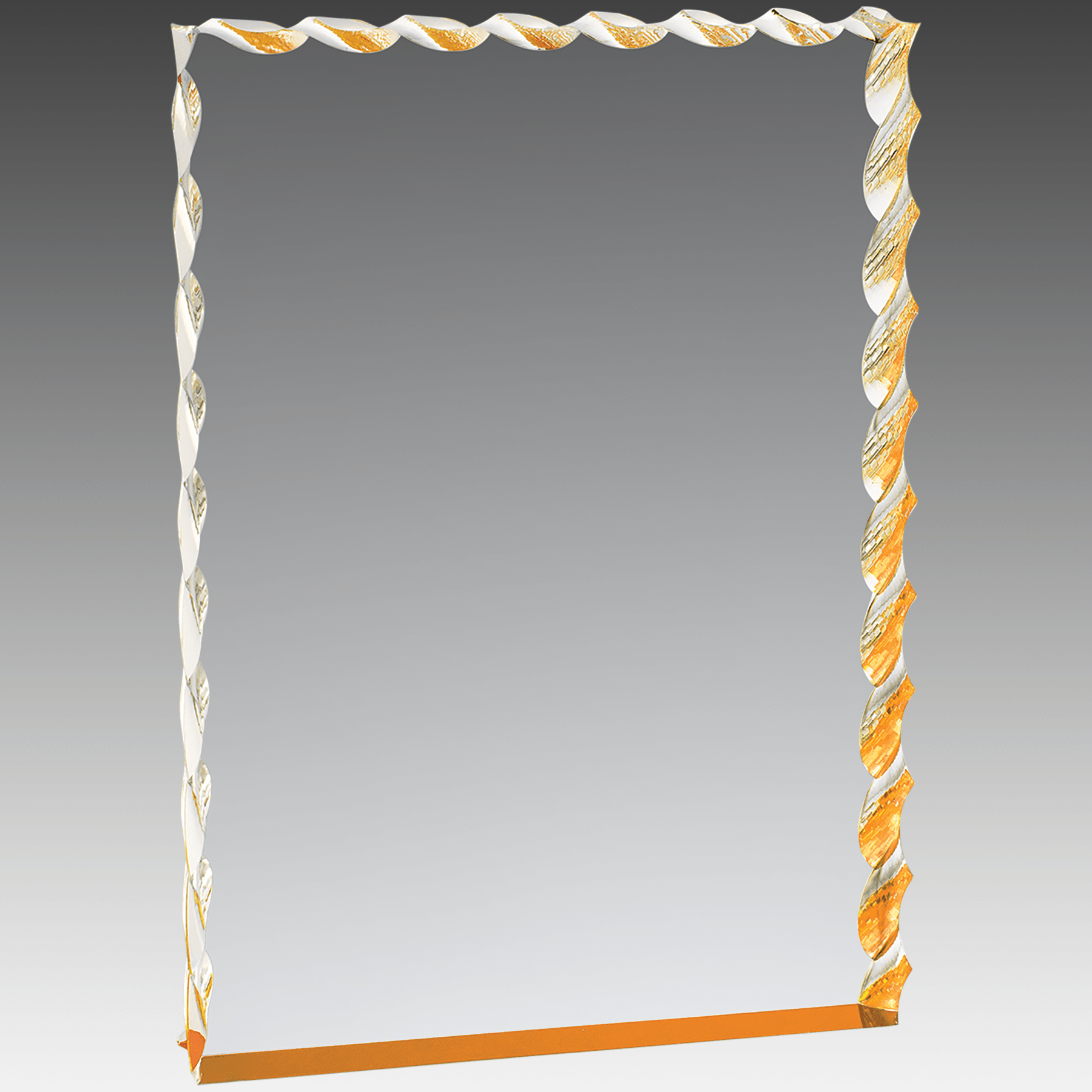 6" x 8" Gold Wave Edge Acrylic