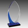 Tidal Acrylic w/Printed Blue Accent and Blue Mirror TopBase