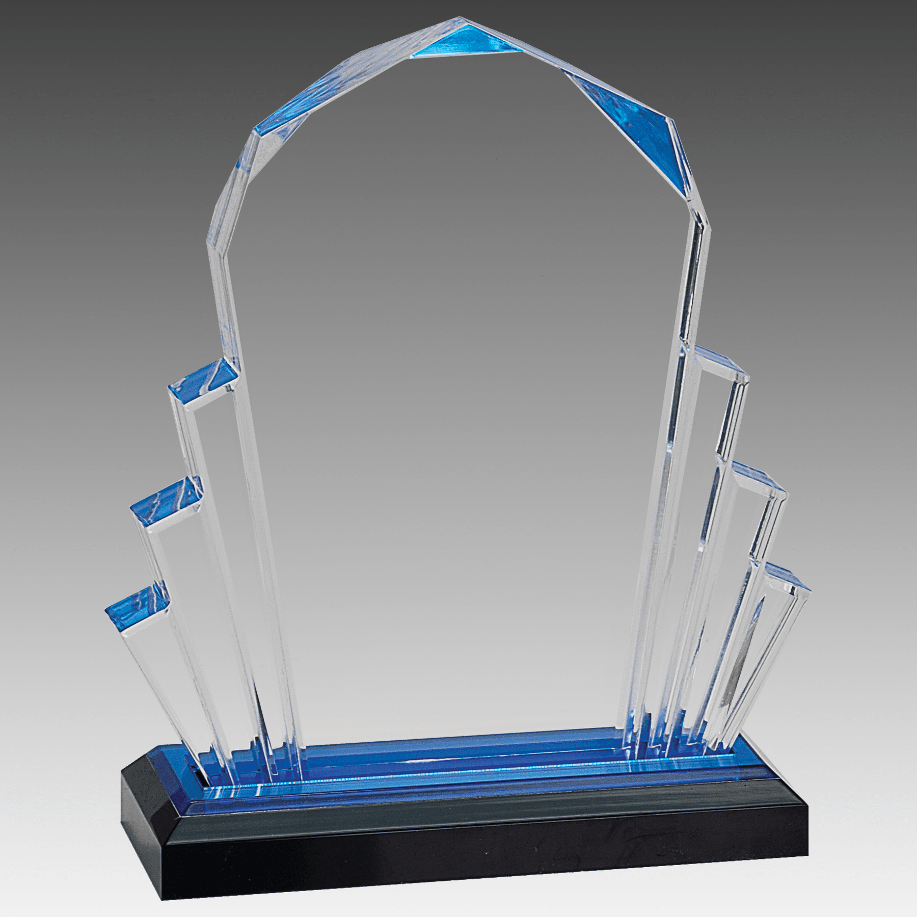 6" x 8" Blue Faceted Impress Acrylic
