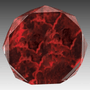 5" Red Marble Octagon Acrylic Award