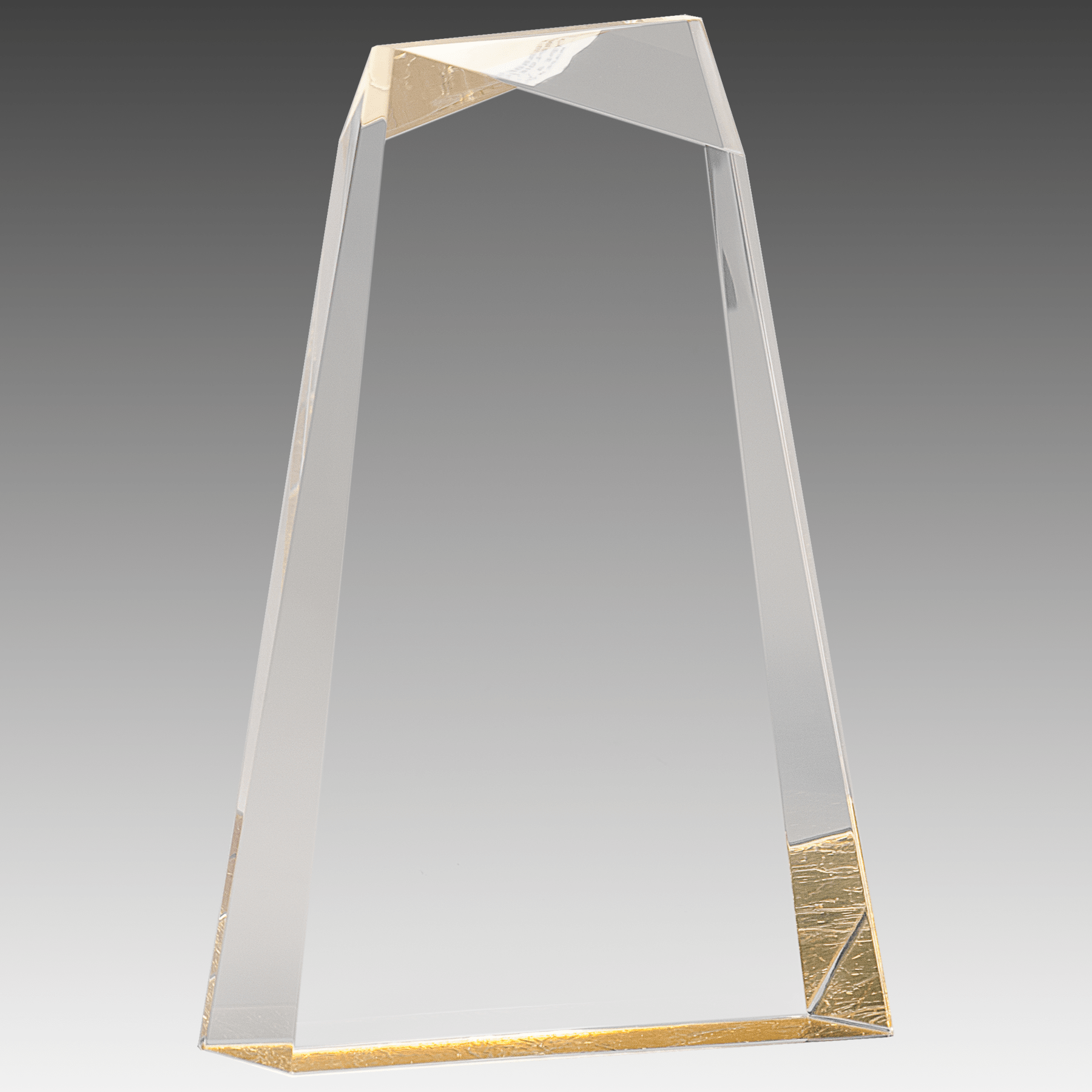 9" Gold Facet Wedge Acrylic