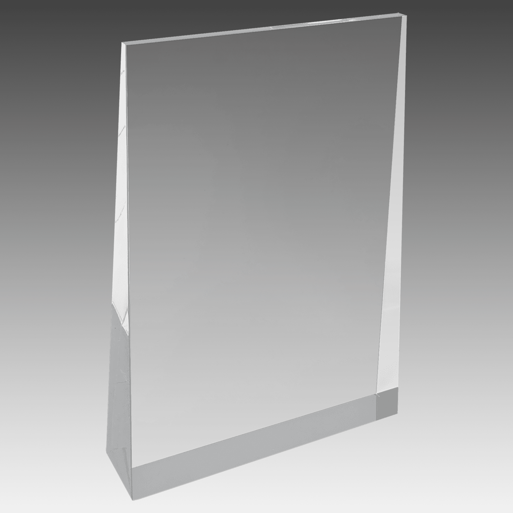 4.5" x 7" Silver Acrylic Wedge
