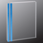4" x 6" Rectangle Acrylic with Blue Edge