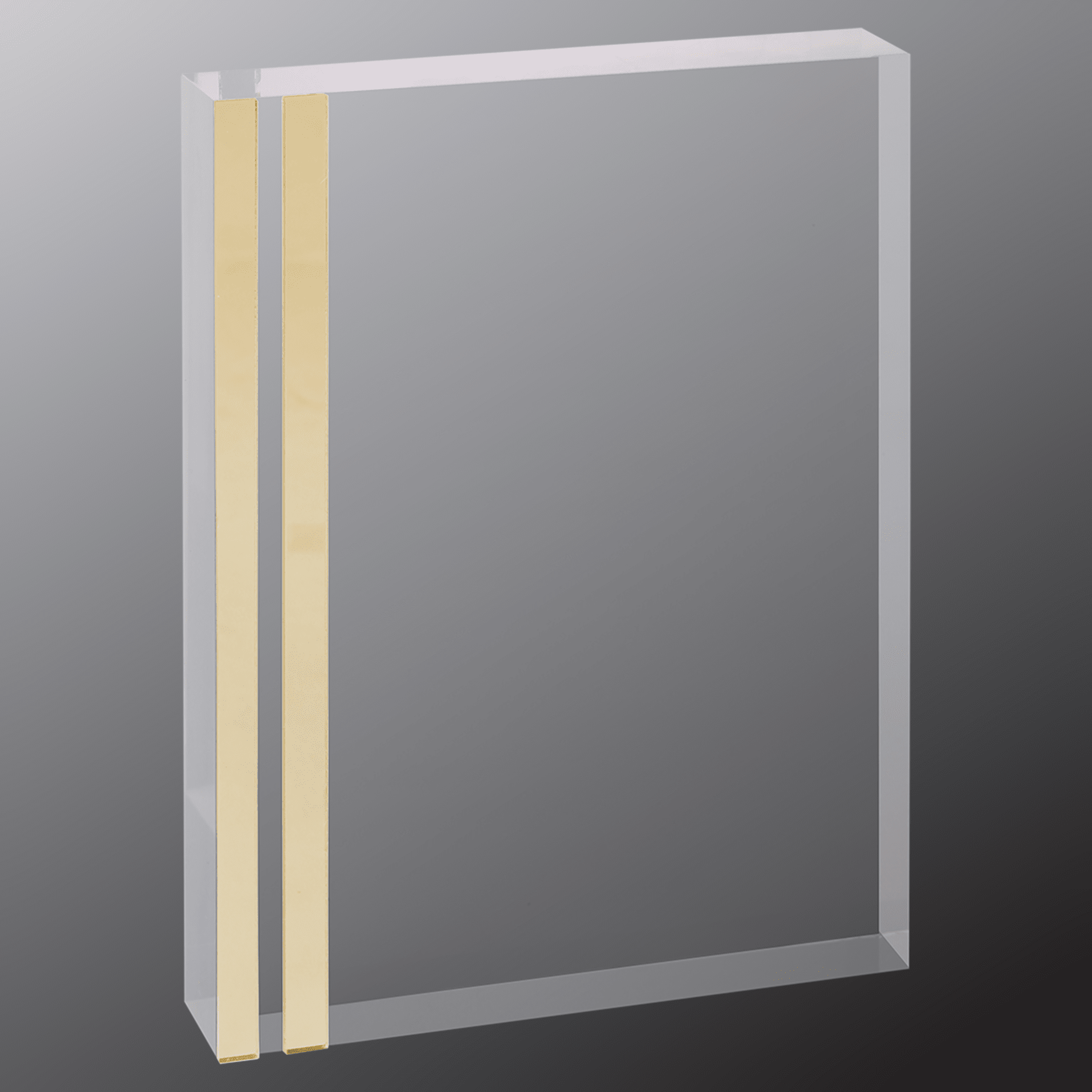 5" x 7" Rectangle Acrylic with Gold Edge