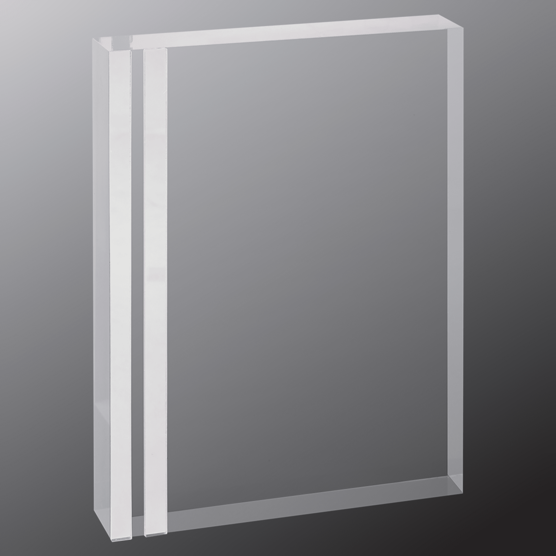 5" x 7" Rectangle Acrylic with Silver Edge