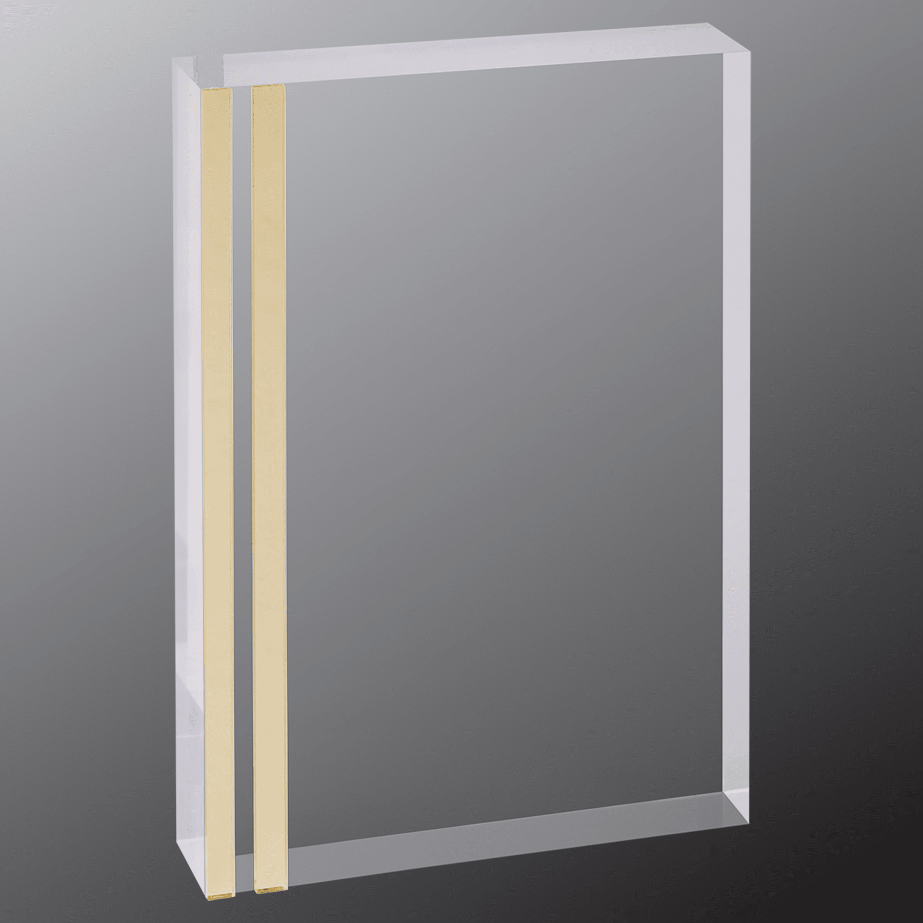 6" x 8" Rectangle Acrylic with Gold Edge