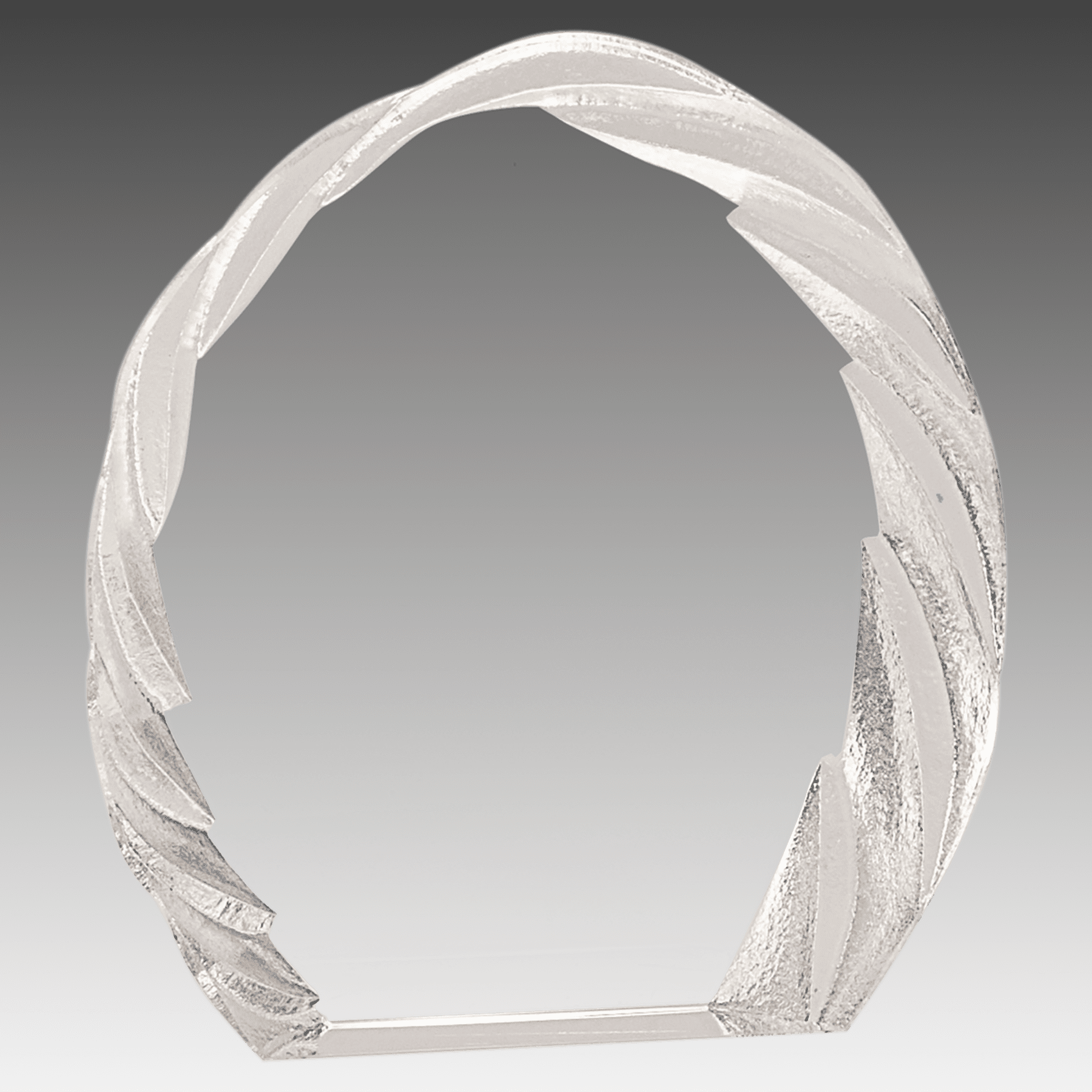 6" Oval Crystal with Decorative Edge