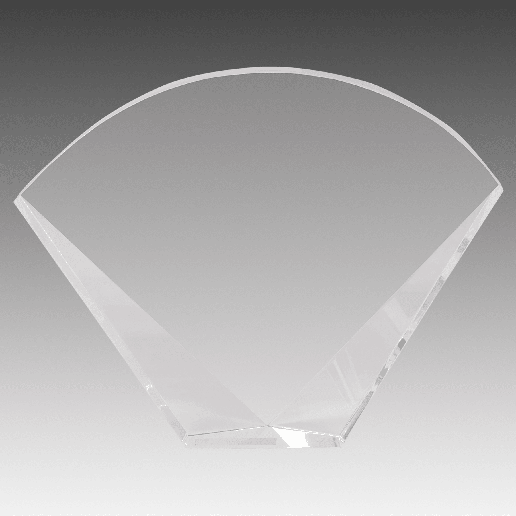 9" x 7" Crystal Facet Fan