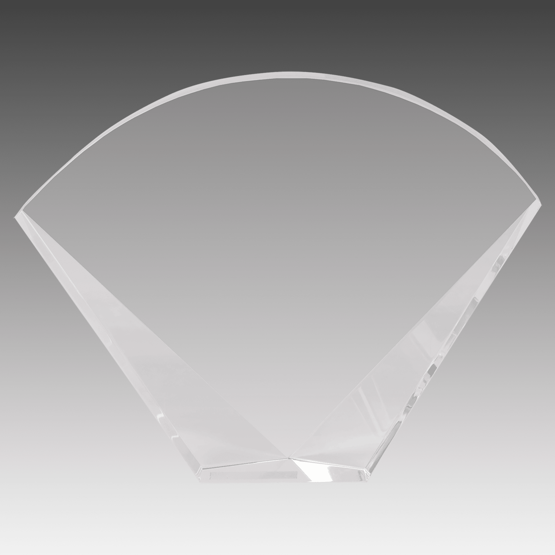 8" x 6" Crystal Facet Fan