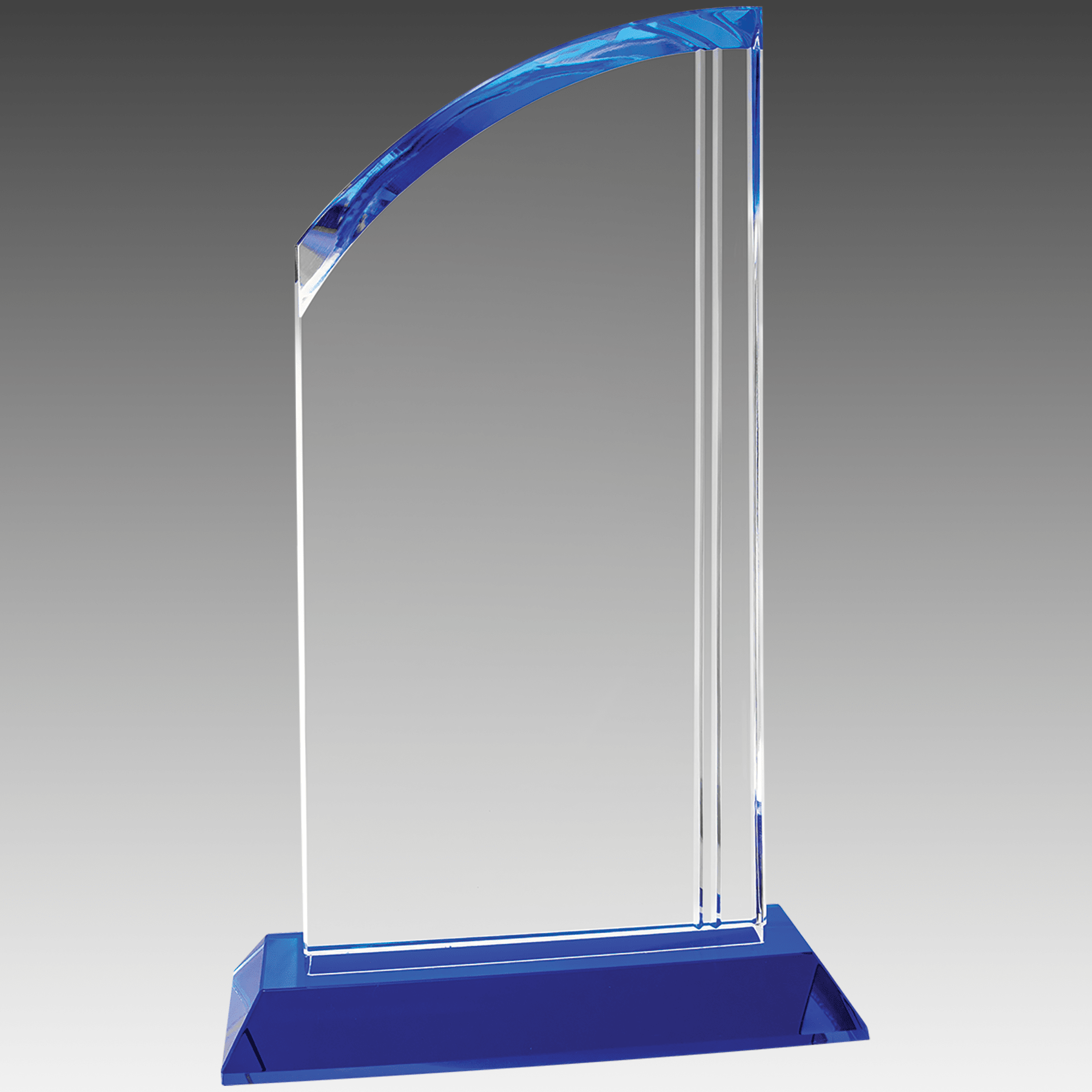 10.5" Crystal Arch with Blue Base