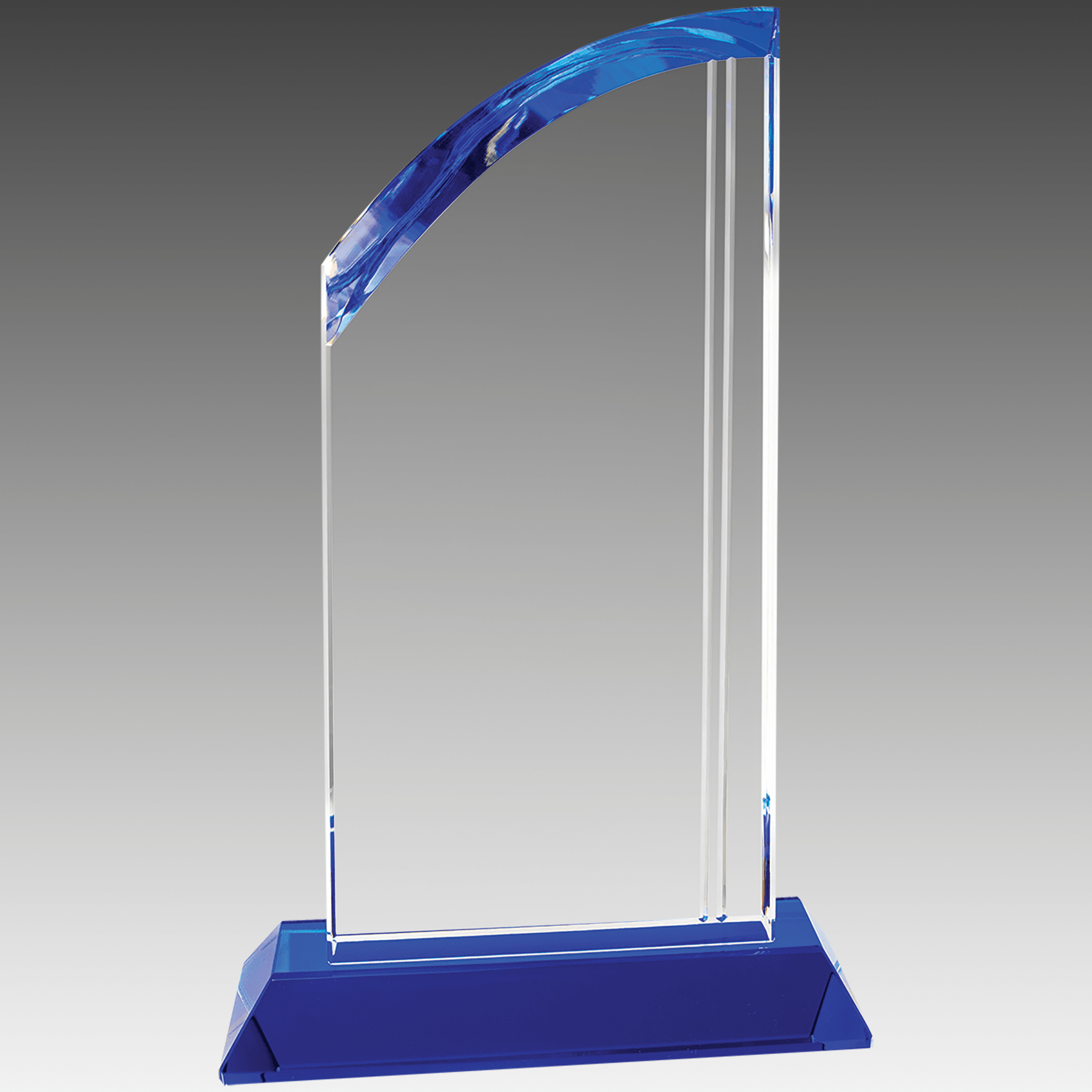 9.75" Crystal Arch with Blue Base